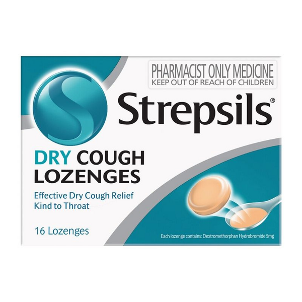 STREPSILS DRY COUGH Dextromethorphan Hydrobromide 5mg Lozenge 16's